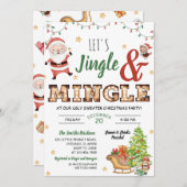 Invitation Jingle et Mingle Ugly Sweat Party (Devant / Derrière)