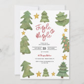 Invitation Jingle & mêler l'aquarelle fête de Noël (Devant)
