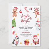 Invitation Jingle & mêler l'aquarelle fête de Noël (Devant)