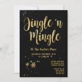 Invitation Jingle Mingle Black Gold Calligraphie (Devant)