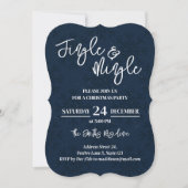 Invitation Jingle & Mingle Blue Christmas Party (Devant)