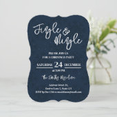 Invitation Jingle & Mingle Blue Christmas Party (Debout devant)