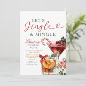 Invitation Jingle & Mingle Christmas Cocktail Holiday Party (Debout devant)