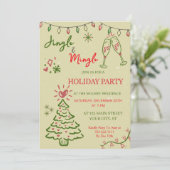 Invitation Jingle & Mingle Christmas  Holiday Party  (Debout devant)