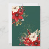 Invitation Jingle & Mingle Christmas Party Red Poinsettia (Dos)