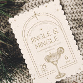 Invitation Jingle & Mingle Cocktail Vintage Noël