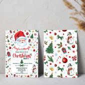 Invitation Jingle & Mingle Cute Père Noël fête de Noël