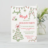 Invitation Jingle & Mingle Fête de Noël (Debout devant)