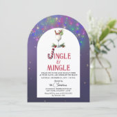Invitation Jingle & Mingle Fête de Noël des Fêtes (Debout devant)