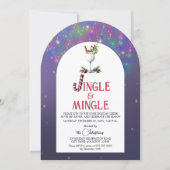 Invitation Jingle & Mingle Fête de Noël des Fêtes (Devant)