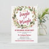 Invitation Jingle & Mingle Fête de Noël Dîner de Noël (Debout devant)