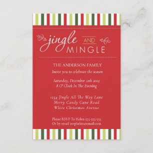 Invitation Jingle & Mingle ! Fun de Noël