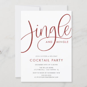 Invitation Jingle & Mingle Holiday Cocktail Party