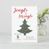 Invitation Jingle & Mingle Invitation de la fête d (Debout devant)