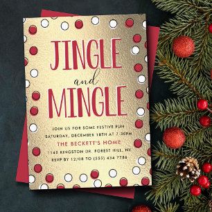 Invitation Jingle & Mingle Modern Holiday Party