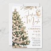 Invitation Jingle & Mingle Moderne Élégant Noël Or (Devant)