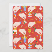 Invitation Jingle & Mingle Noël Boissons Fête de Noël (Dos)