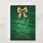Invitation Jingle Mingle Noël Or Arc Argent Vert (Devant)