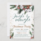 Invitation Jingle & Mingle | Soirée de Noël Pine Green (Devant)