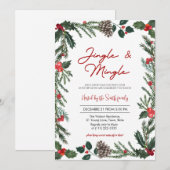 Invitation Jingle & Mingle Vacances Noël (Devant / Derrière)