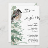 Invitation Jingle Mingle Woodland Tree & Bird Party Invitatio (Devant / Derrière)