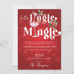 Invitation Jingle Mingle Xmas Fête de Noël