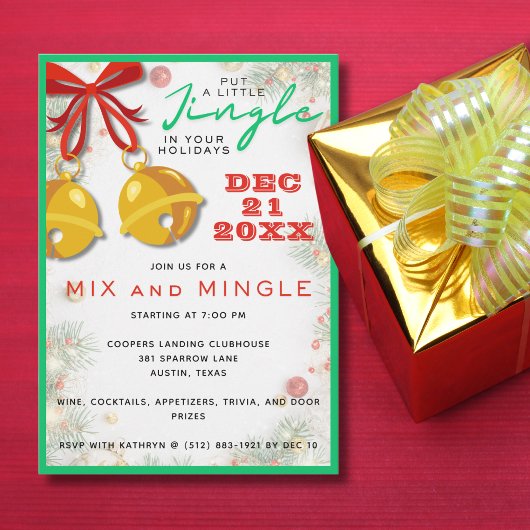 Invitation Jingle Mix et Mingle Noël