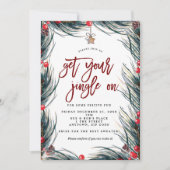 Invitation jingle sur l'invitation de Noël des fêtes de Noël (Devant)