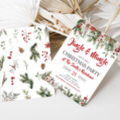 Invitation Jingle verdoyante et fête de Noël Mingle