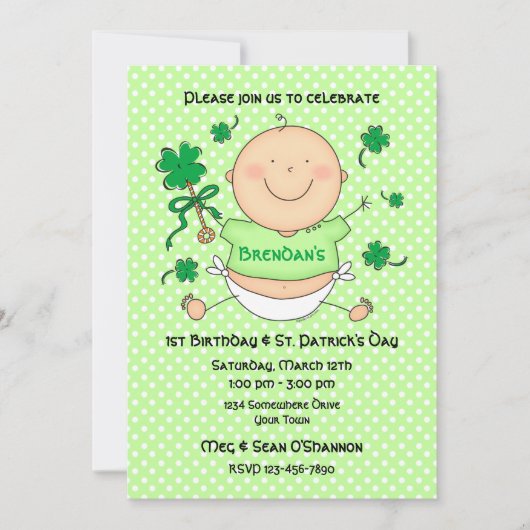 Invitation J'invitation de fête d'anniversaire du jour du ęr (Devant)