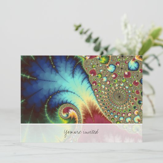 Invitation Joanie 50 Fractal Art (Debout devant)