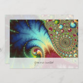 Invitation Joanie 50 Fractal Art (Devant / Derrière)
