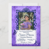 Invitation Jobies de la princesse Supérieure pourpre Les fill (Devant)