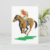 Invitation Jockey de course de chevaux au galop (Debout devant)