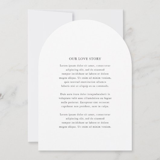 Invitation Jody Simple Mariage élégant (Dos)