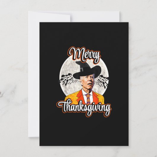Invitation Joe Biden Costume Halloween Confus Pour Thanksgiv (Devant)