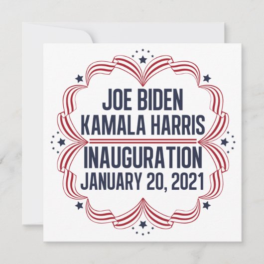 Invitation Joe Biden Kamala Harris Inauguration 2021 (Devant)