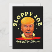 Invitation Joe Biden Sloppy Anti Président (Dos)