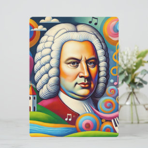Invitation Johann Sebastian Bach Portrait