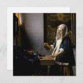 Invitation Johannes Vermeer - Femme tenant un équilibre (Devant / Derrière)