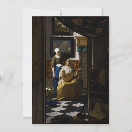 Invitation Johannes Vermeer - La lettre d'amour (Devant)