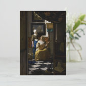 Invitation Johannes Vermeer - La lettre d'amour (Debout devant)