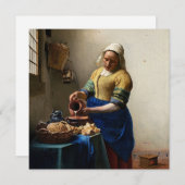 Invitation Johannes Vermeer - La Milkmaid (Devant / Derrière)