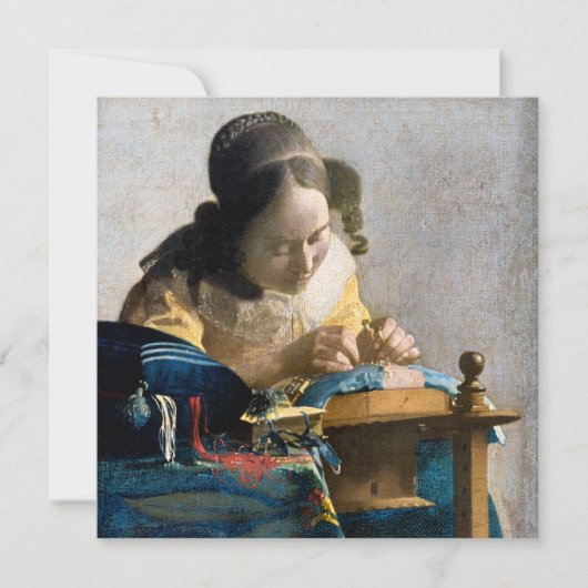Invitation Johannes Vermeer - Le Lacemaker (Devant)
