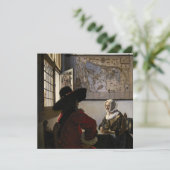 Invitation Johannes Vermeer - Officier avec une fille qui rit (Debout devant)