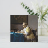 Invitation Johannes Vermeer - Une dame écrit une lettre (Debout devant)