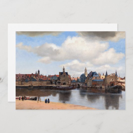 Invitation Johannes Vermeer - Vue de Delft (Devant / Derrière)