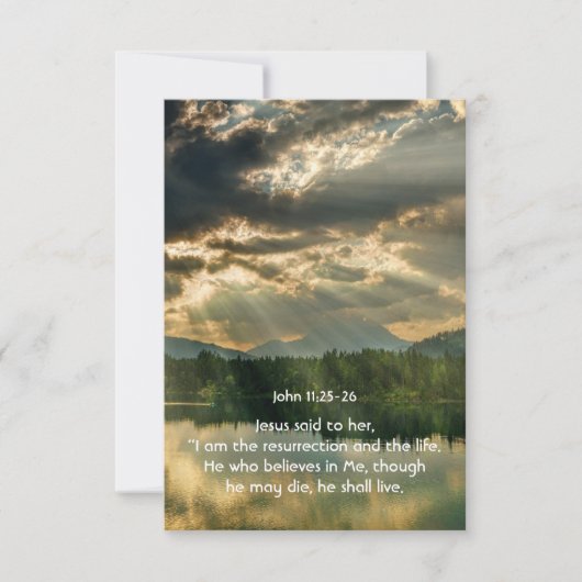 Invitation John 11 Scripture Celebration of Life Service (Devant)