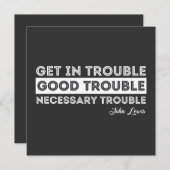 Invitation John Lewis - Citation à propos des problèmes (Devant / Derrière)