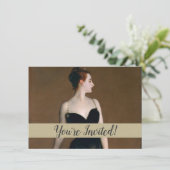 Invitation John Singer Sargent Madame X Classic Portrait (Debout devant)